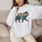Mountain Wolf Hoodie – Wildlife Lover Outdoor Graphic Sweatshirt
