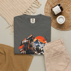Samurai Warrior Mountain Sunset Graphic T-Shirt