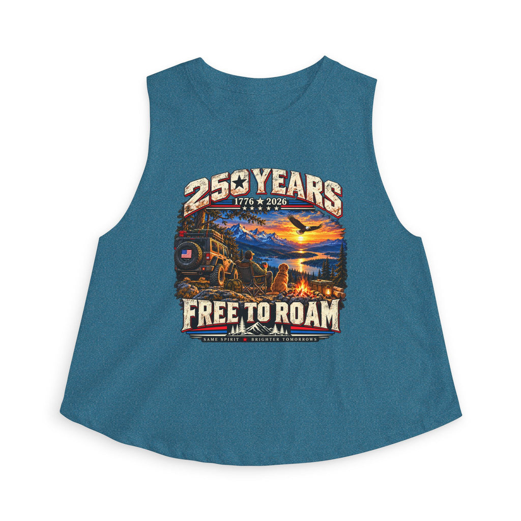 Women's Crop Top – 250 Years Free to Roam American Heritage Design