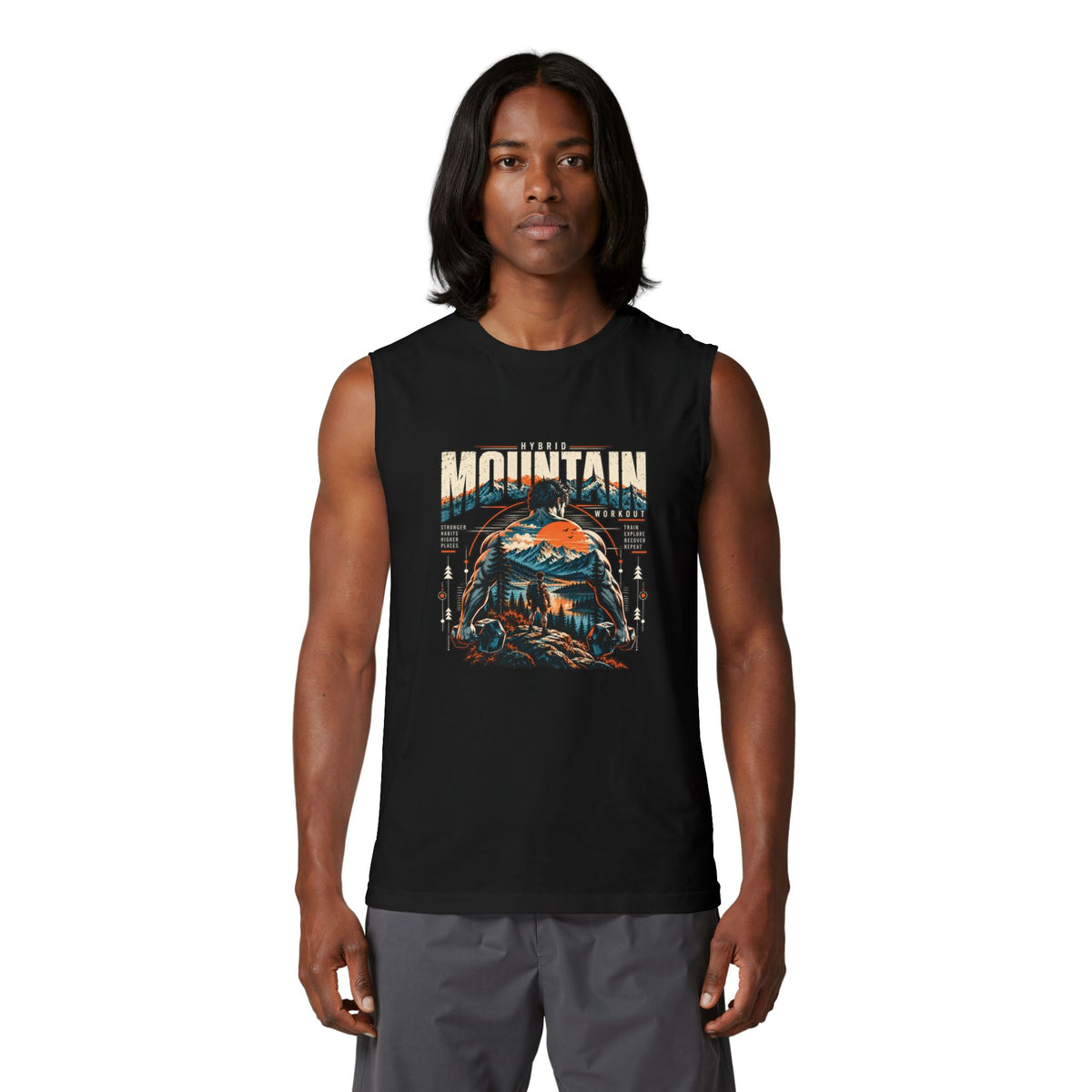 Mountain Adventure Graphic Muscle Tank
