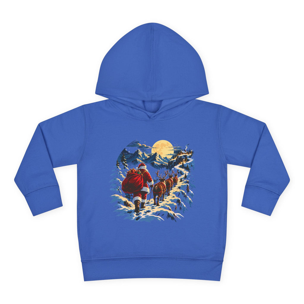 Toddler Hoodie - Santa Sleigh Winter Scene Pullover Christmas Special