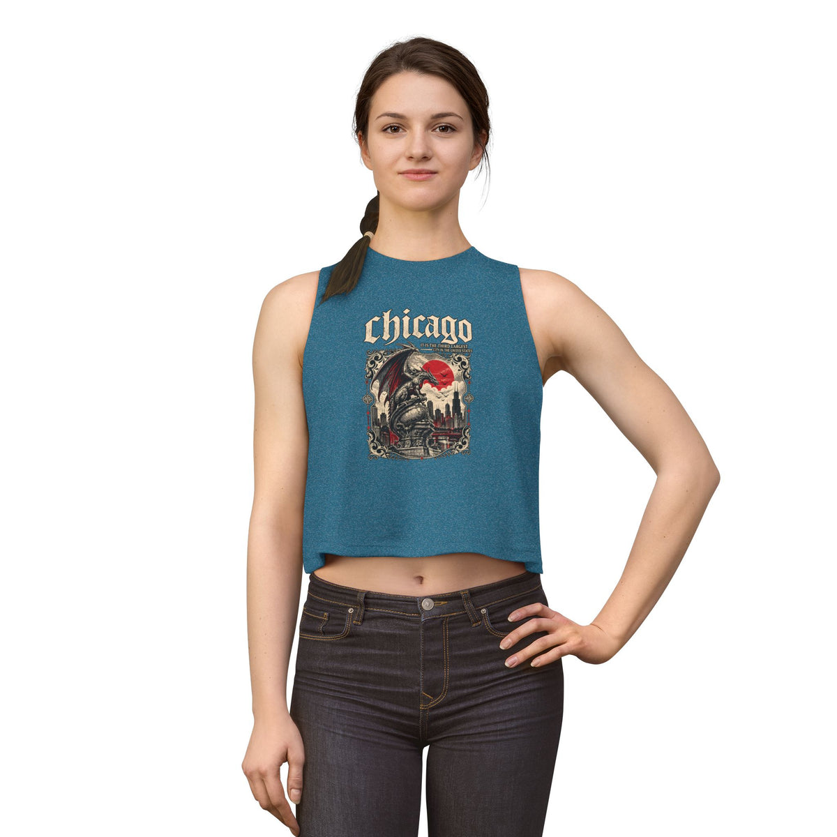 Women's Chicago Gothic Graphic Crop Top