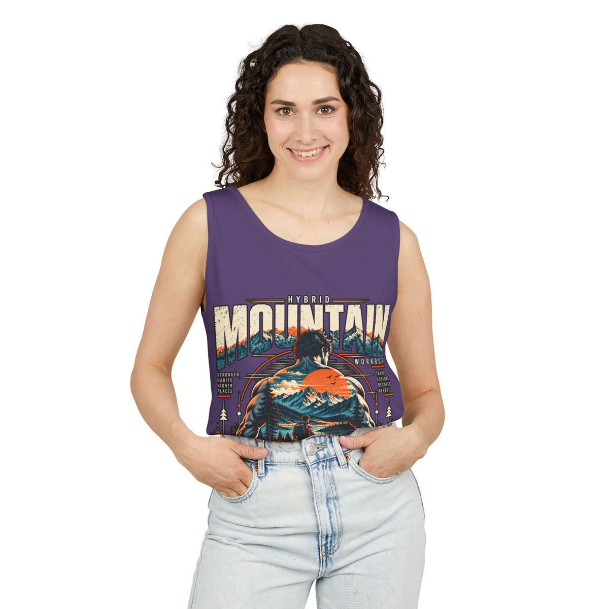 Mountain Bear Graphic Tank Top
