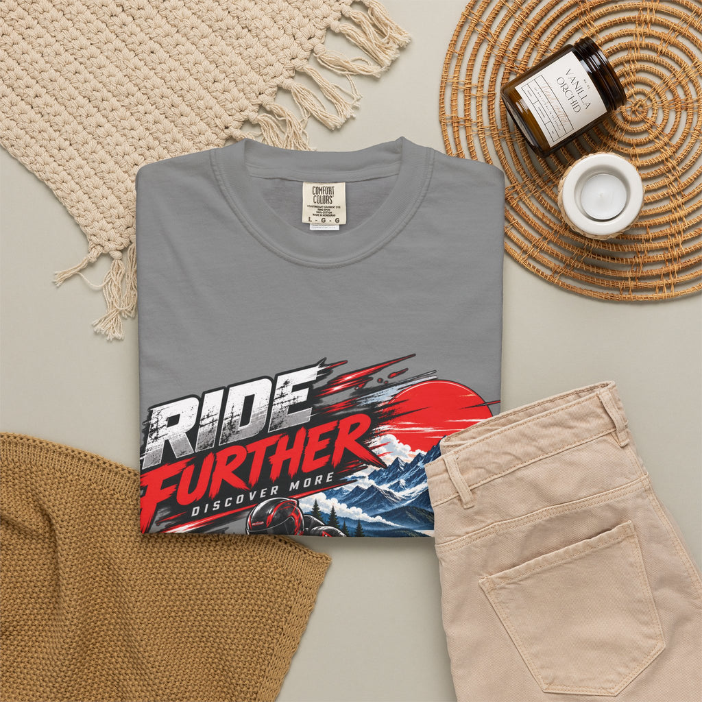 Ride Further Motorcycle Adventure T-Shirt