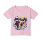 Toddler T-Shirt — Santa and Reindeer Winter Scene Holiday Tee