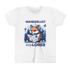 Youth Tee — Wanderlust Explorer Fox Map Travel Shirt