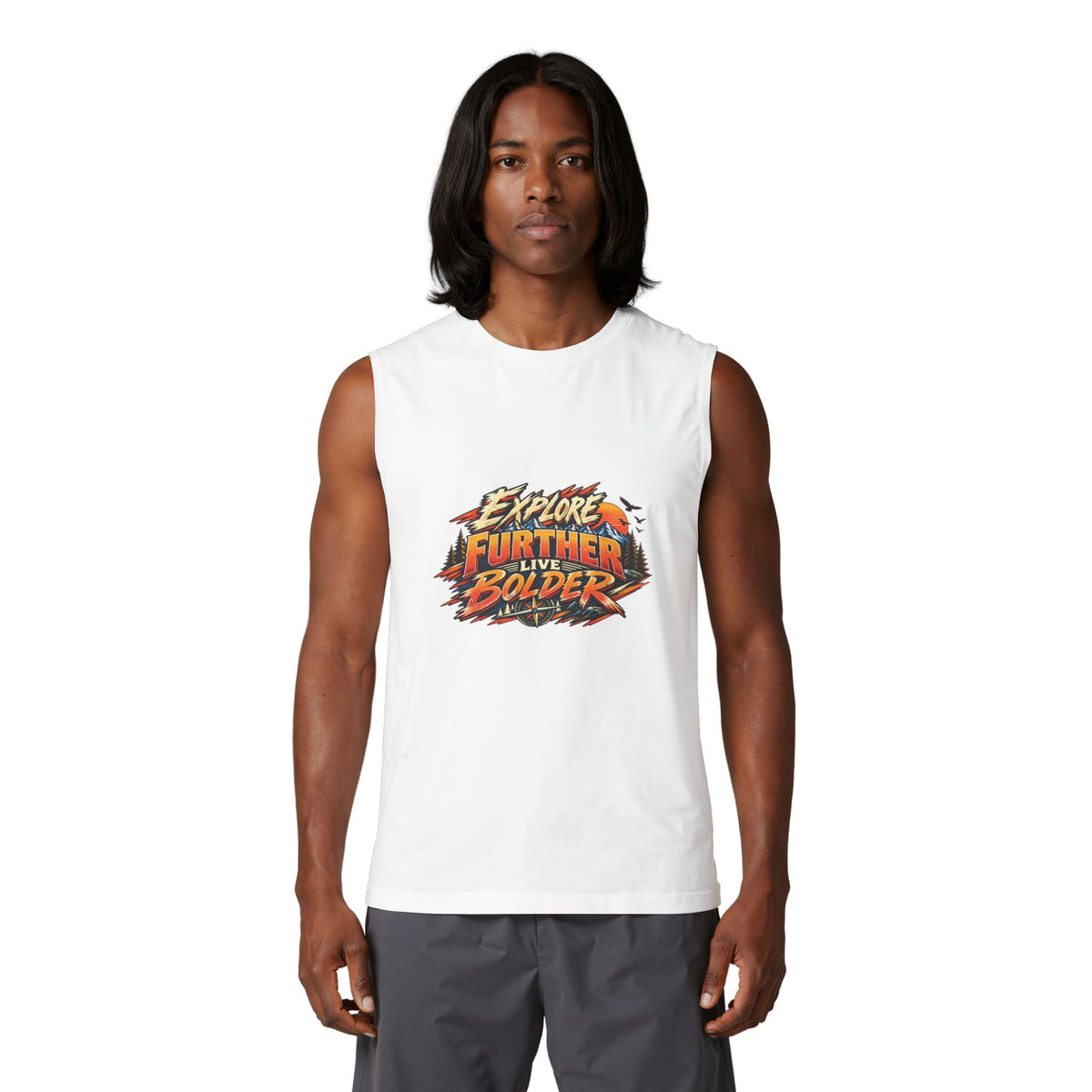 Explore Further, Bolder Graphic Muscle Tank
