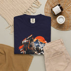 Samurai Warrior Mountain Sunset Graphic T-Shirt