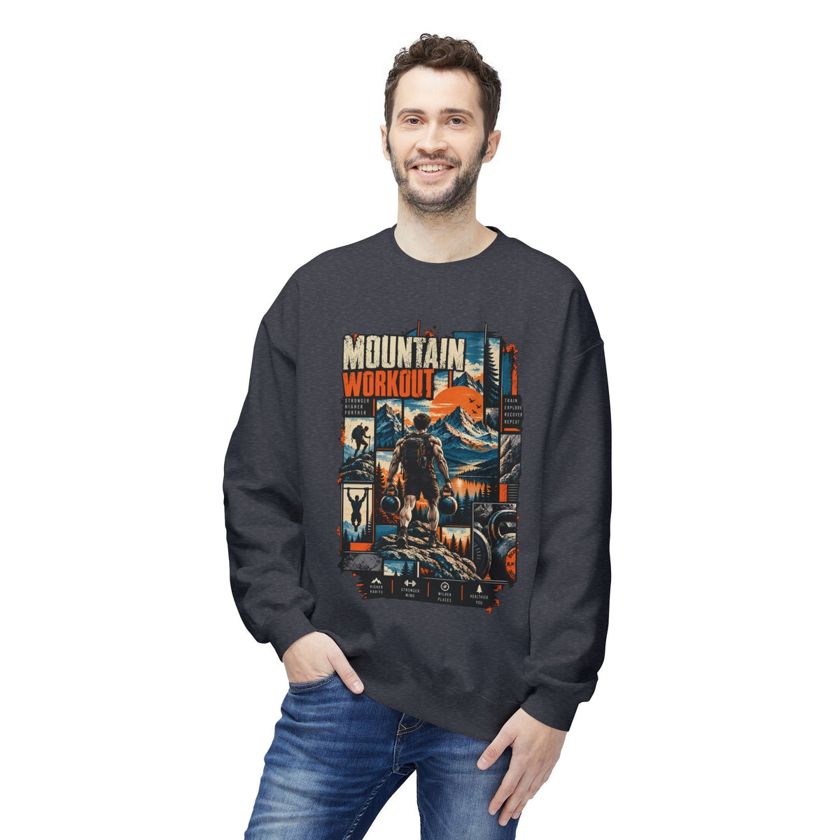 Mountain Workout Adventure Crewneck Sweatshirt