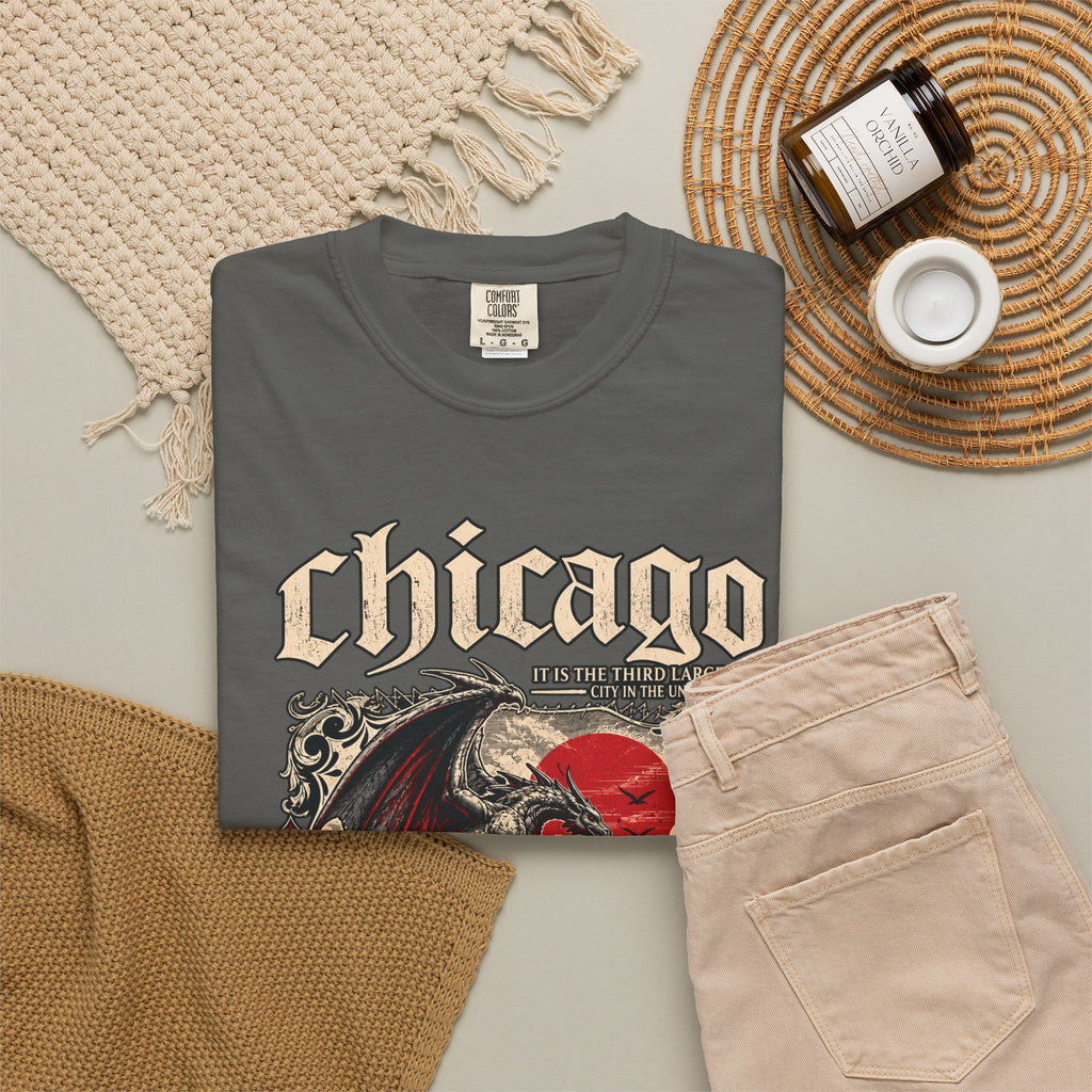 Chicago Gothic Dragon Graphic T-Shirt