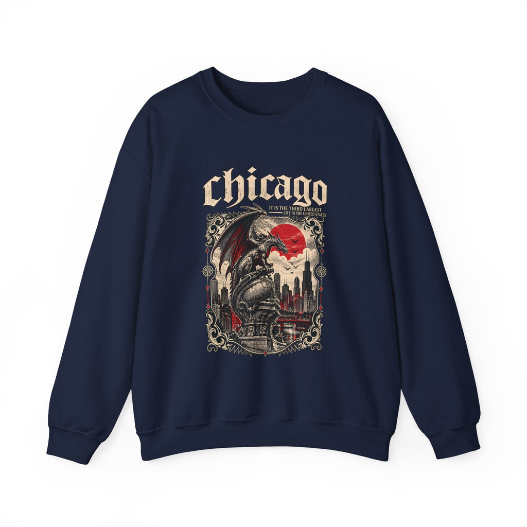 Chicago Gothic Skull Crewneck Sweatshirt