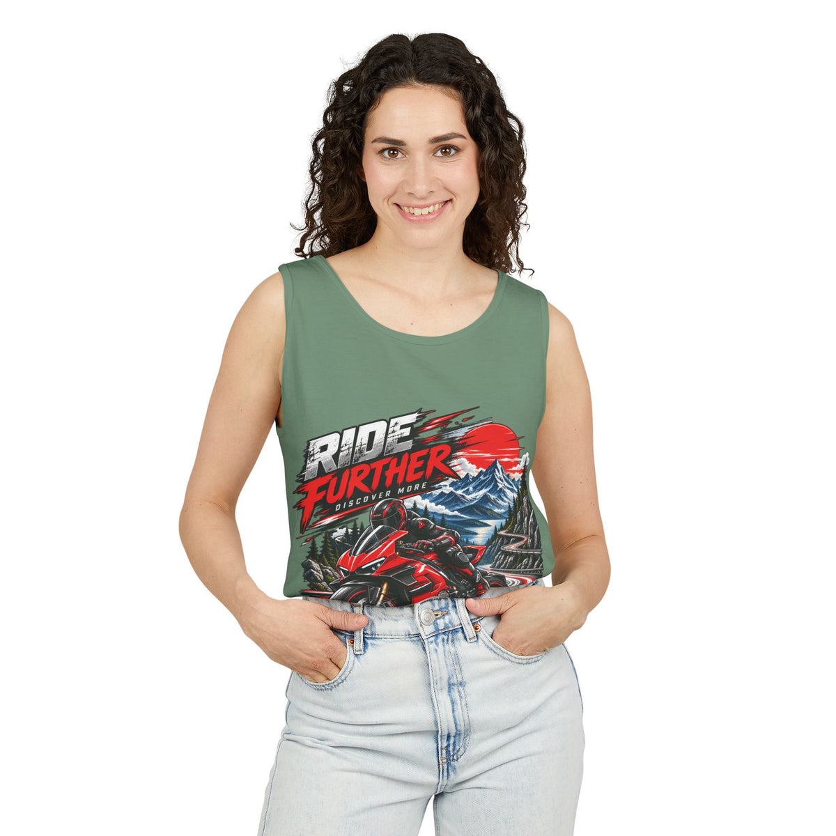 Ride Further Motorcycle Tank Top