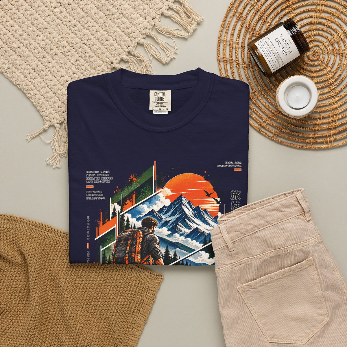 Wanderer Mountain Adventure Graphic T-Shirt