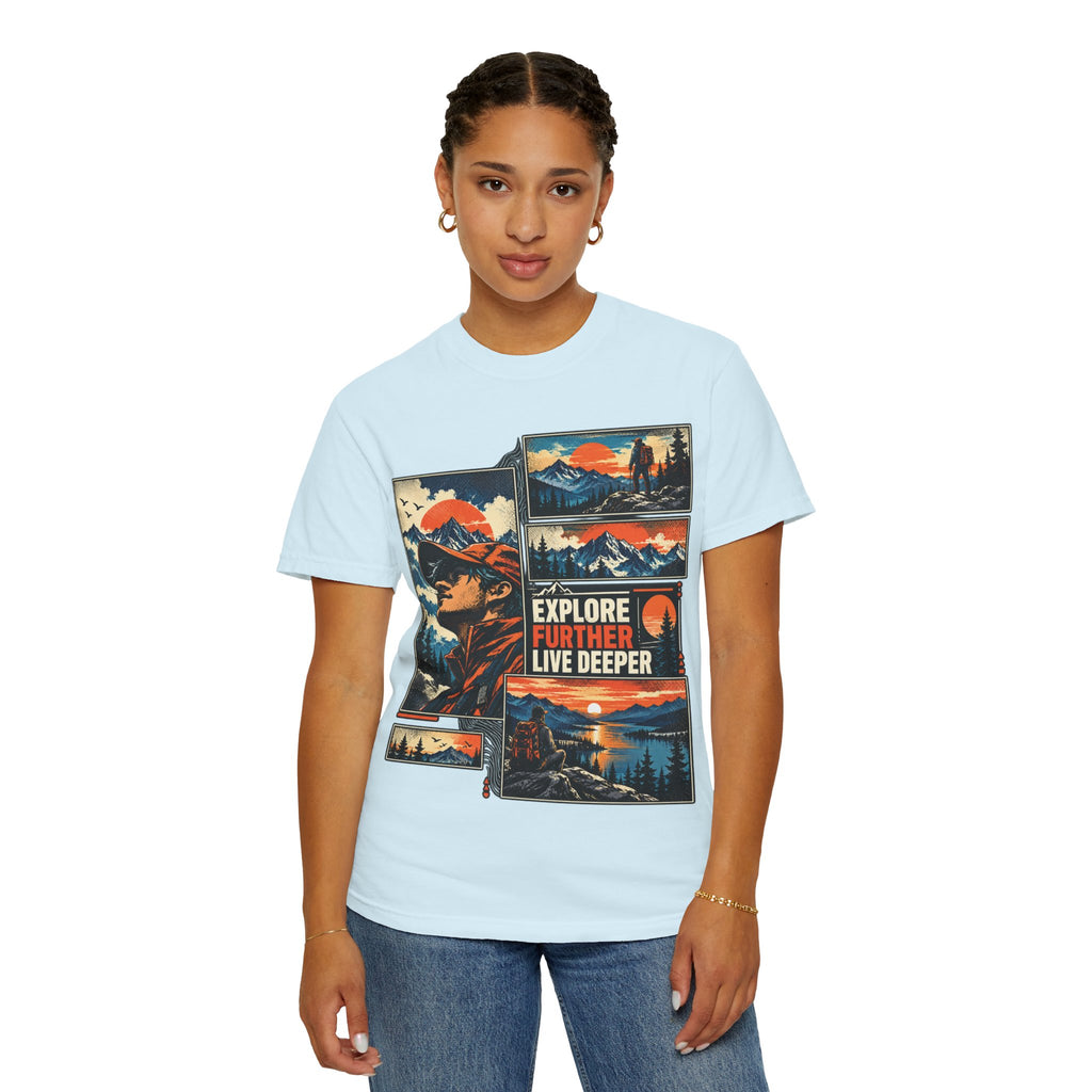 Explore Further Live Deeper Adventure Graphic T-Shirt