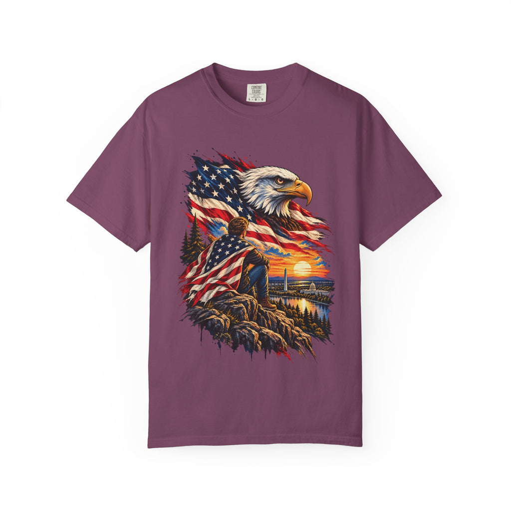Patriotic Bald Eagle American Flag T-Shirt