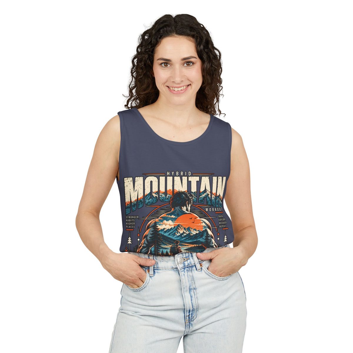Mountain Bear Graphic Tank Top