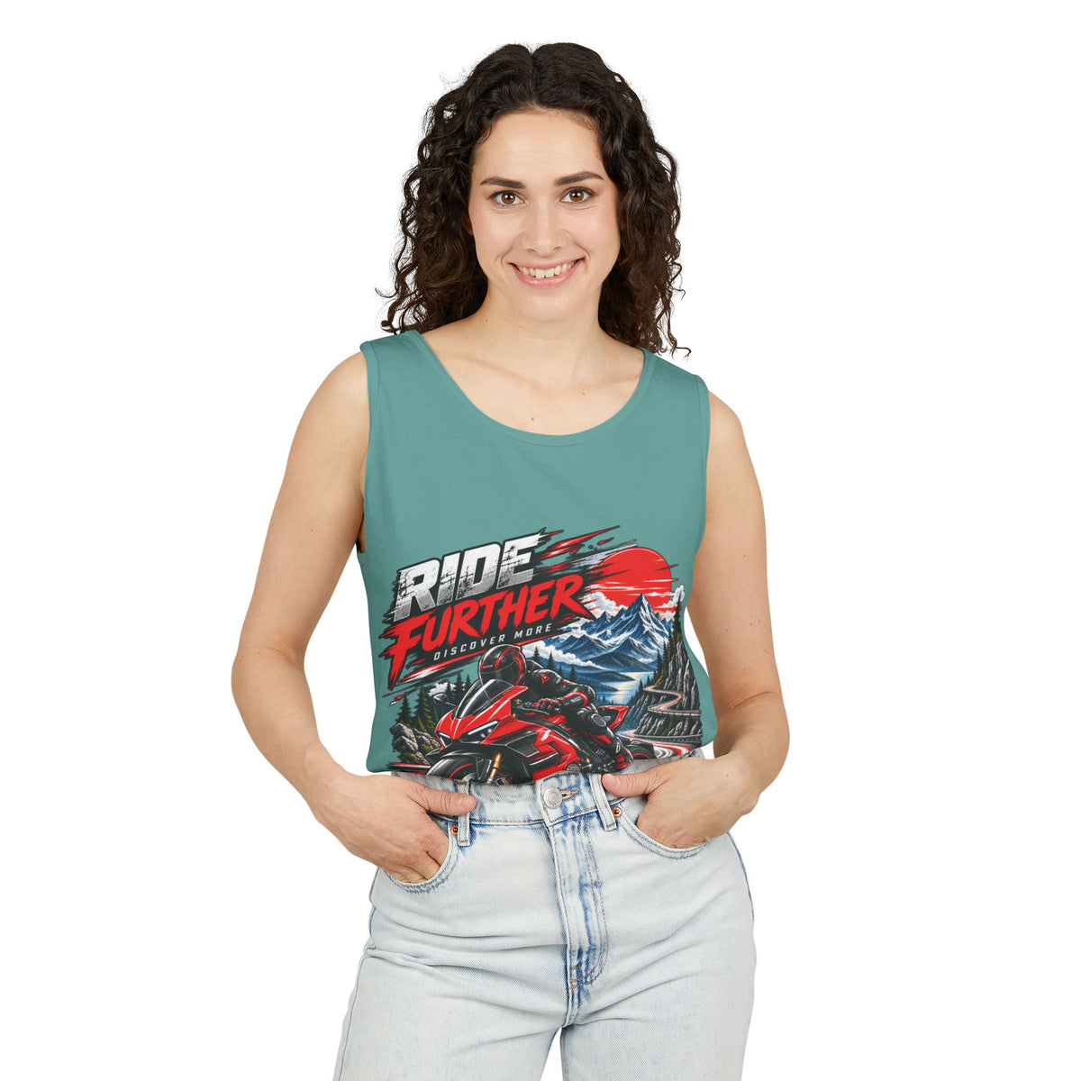 Ride Further Motorcycle Tank Top