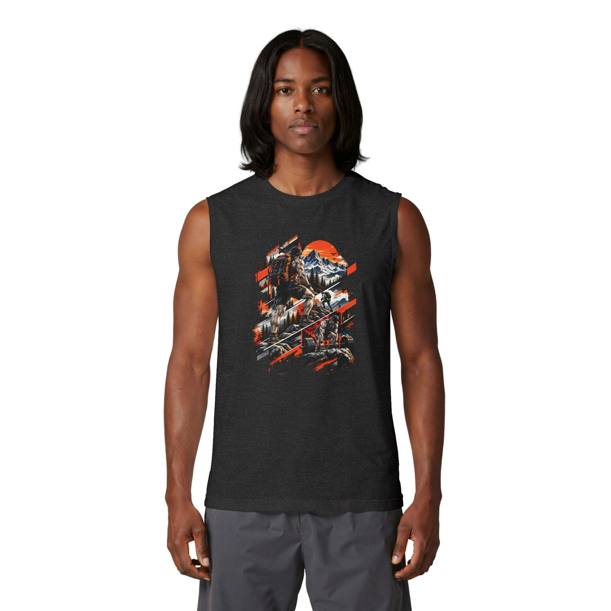 Mountain Adventure Graphic Muscle Tank