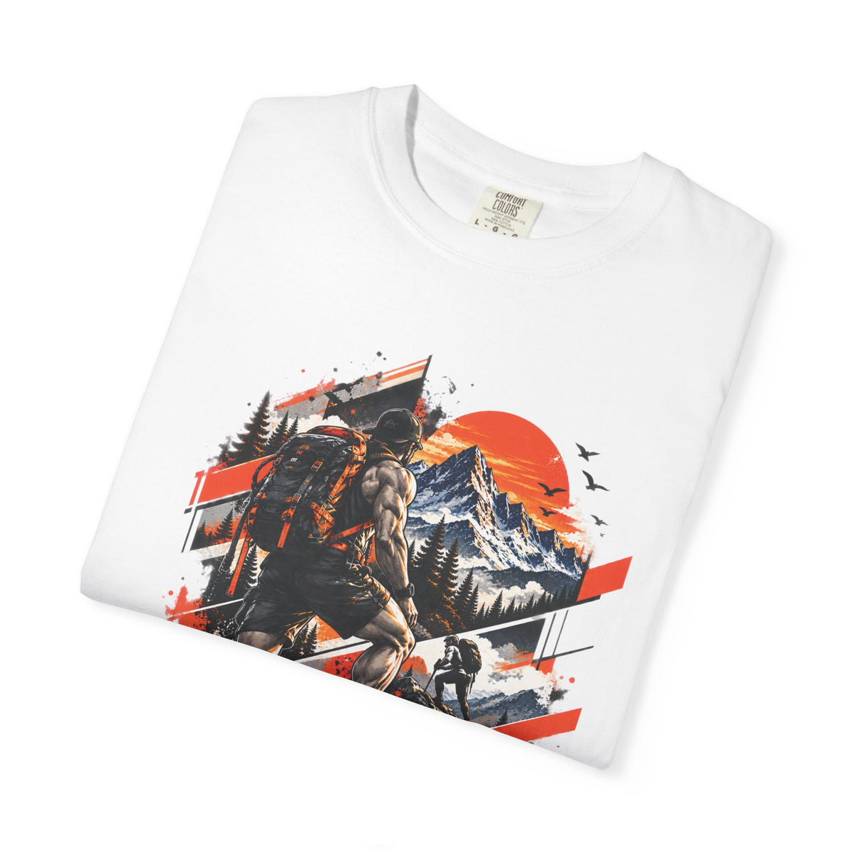 Samurai Warrior Mountain Sunset Graphic T-Shirt