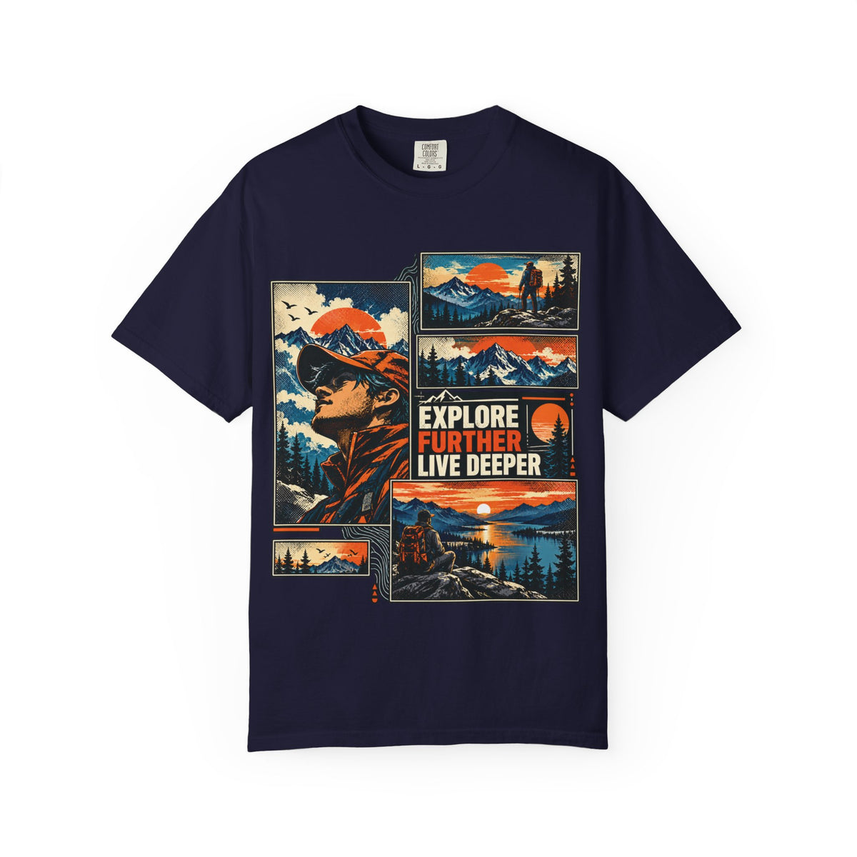 Explore Further Live Deeper Adventure Graphic T-Shirt