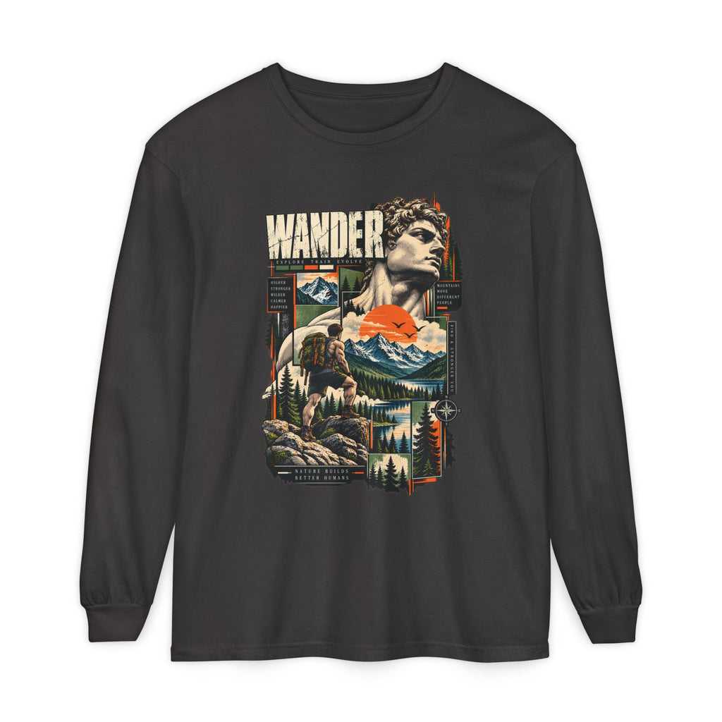 Wander Adventure Mountain Graphic Long Sleeve T-Shirt