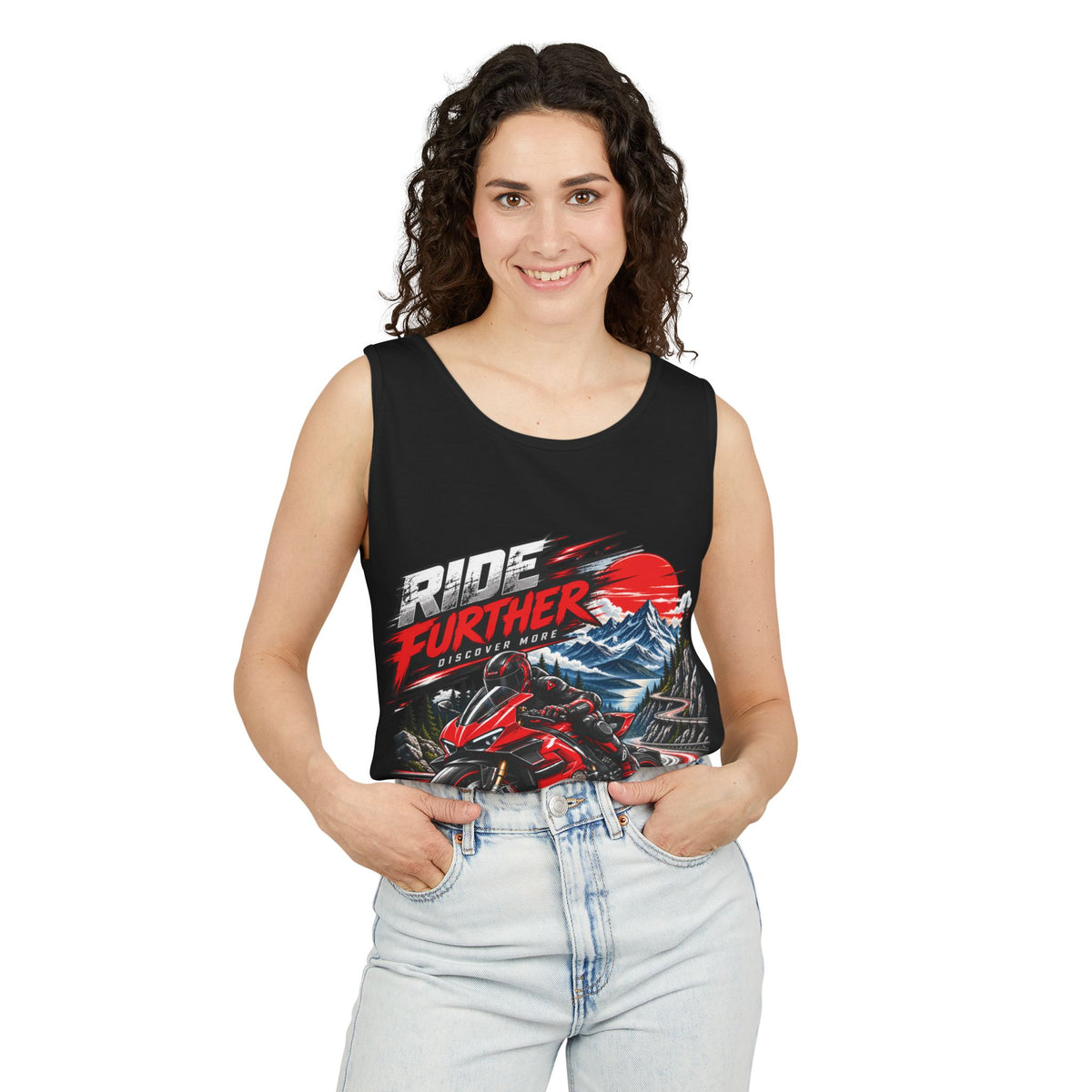 Ride Further Motorcycle Tank Top