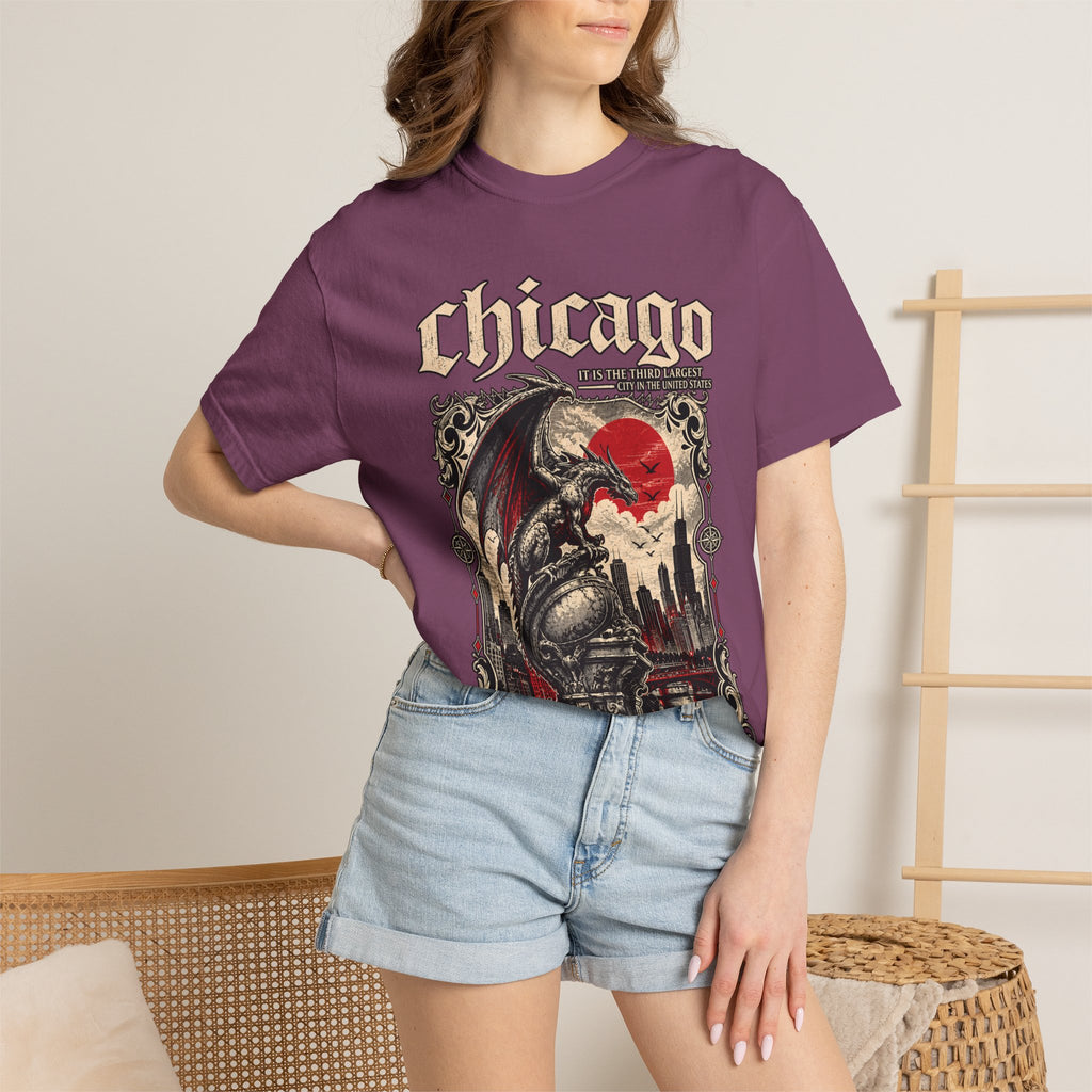 Chicago Gothic Dragon Graphic T-Shirt