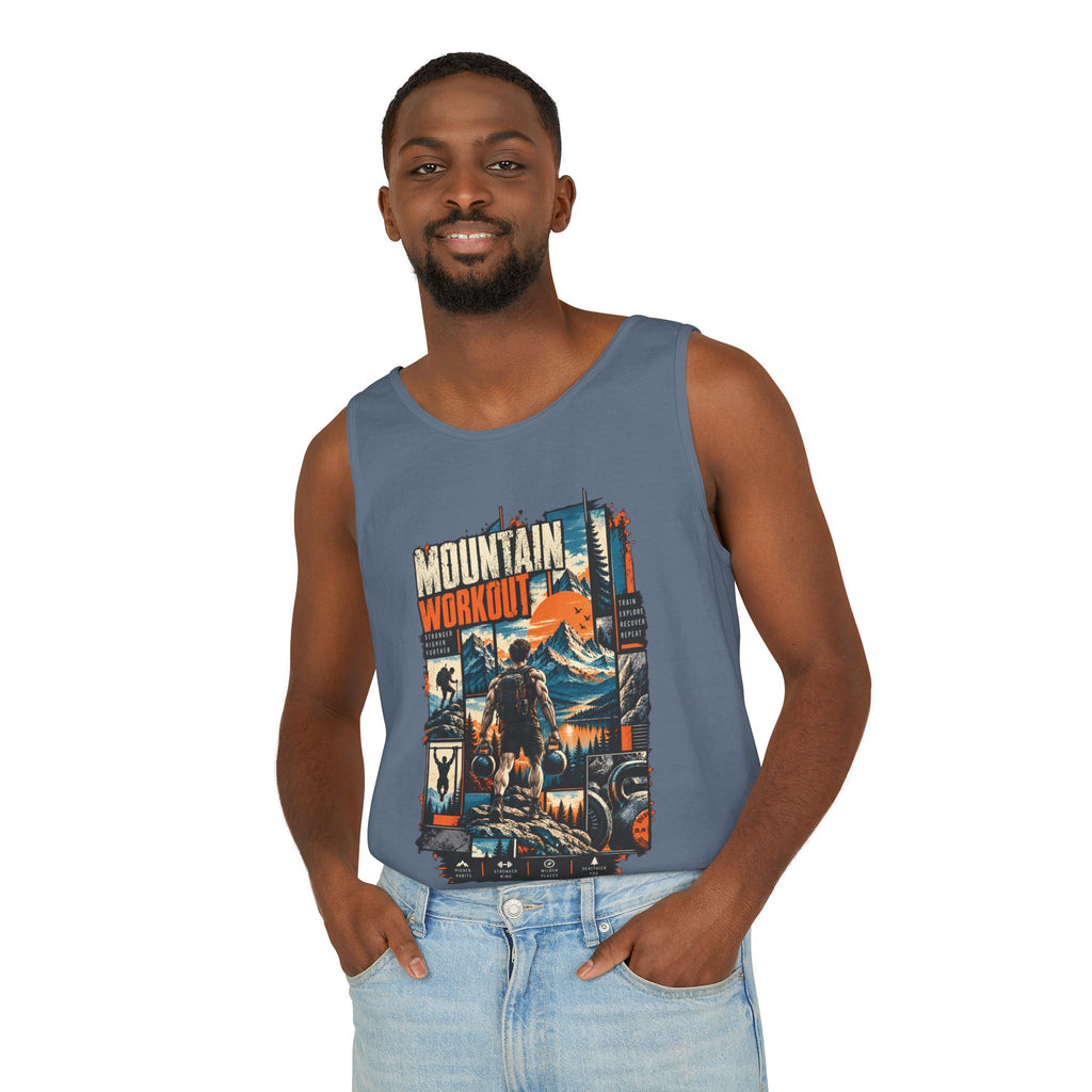 Mountain Workout Graphic Tank Top