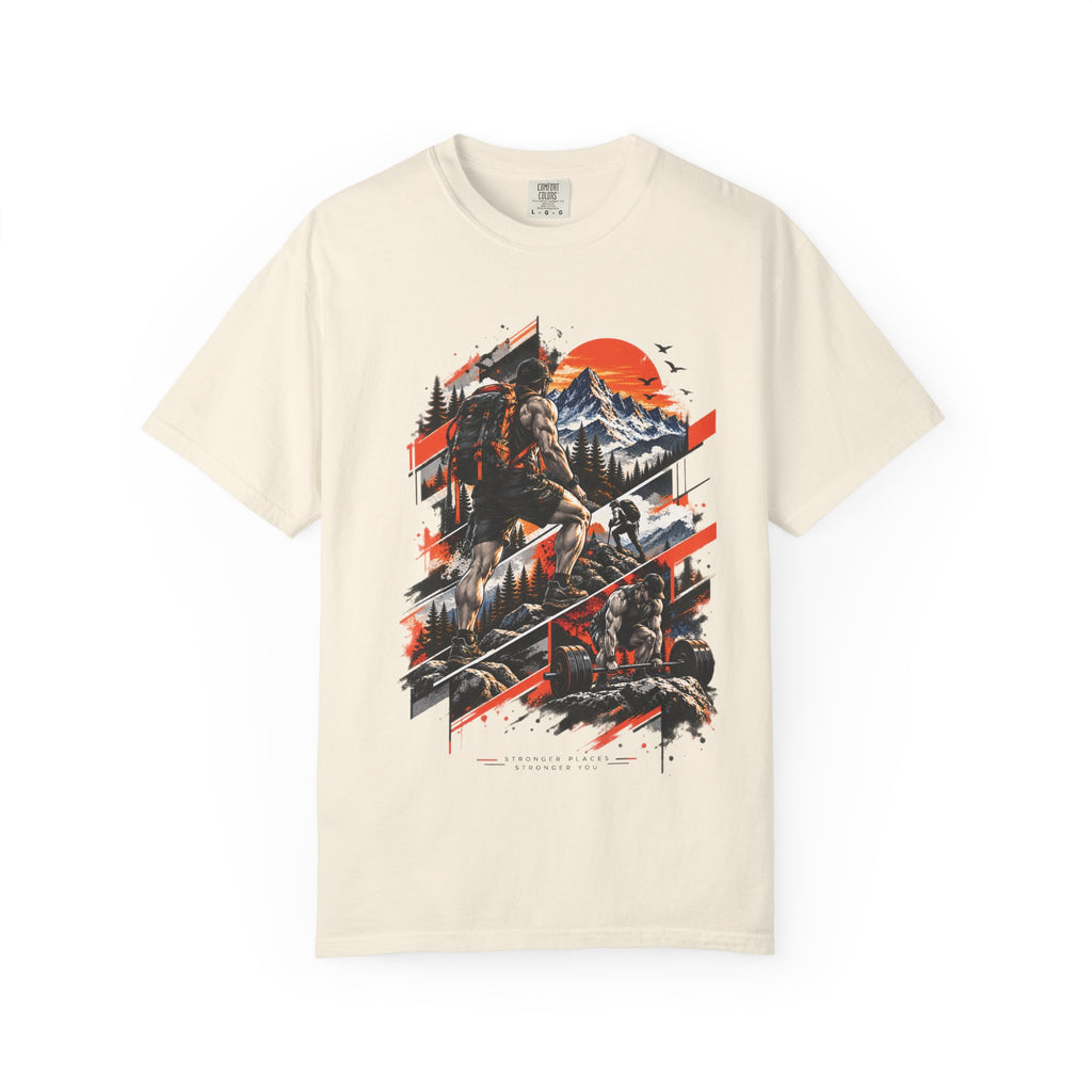 Samurai Warrior Mountain Sunset Graphic T-Shirt
