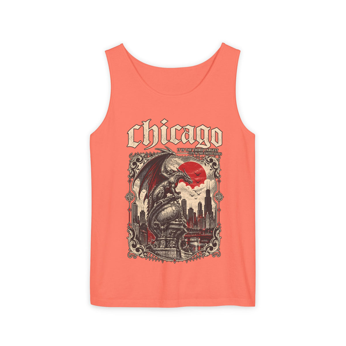 Chicago Gothic Skyline Graphic Tank Top