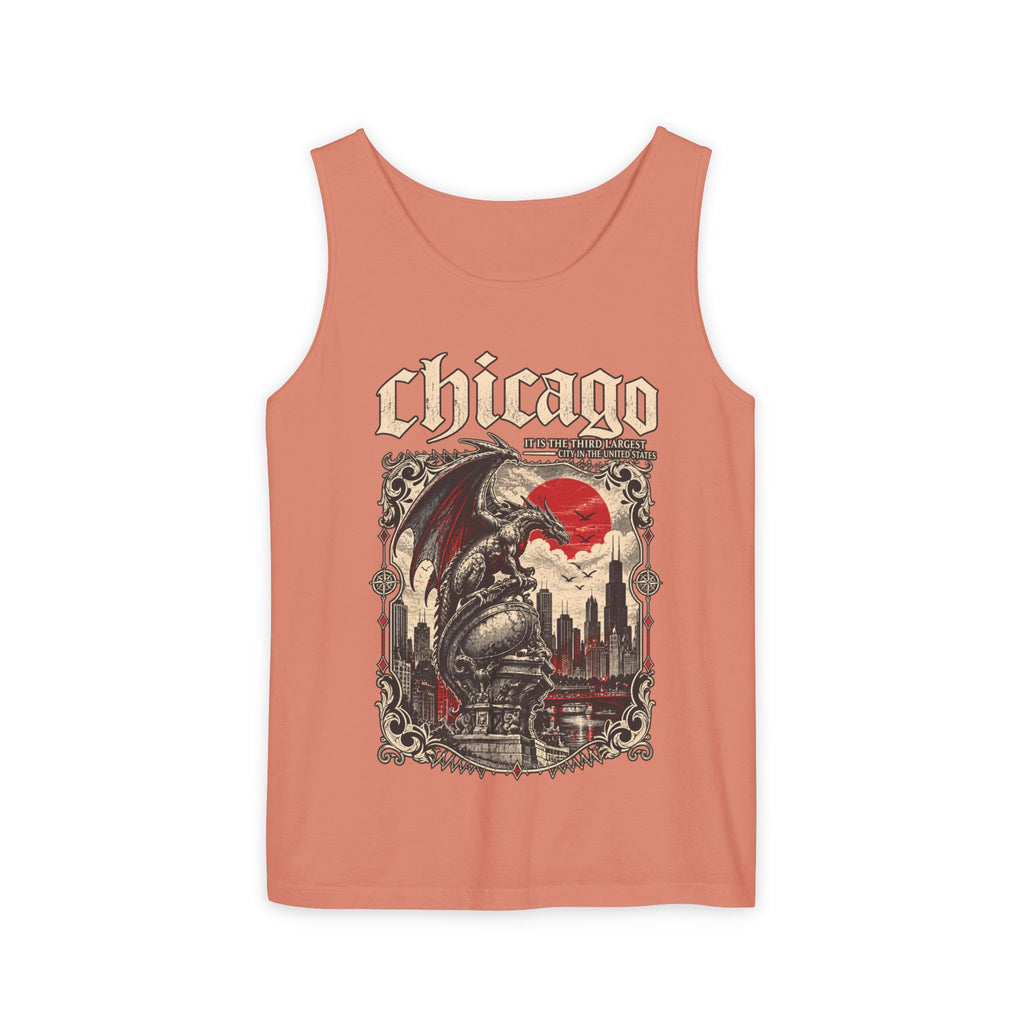 Chicago Gothic Skyline Graphic Tank Top