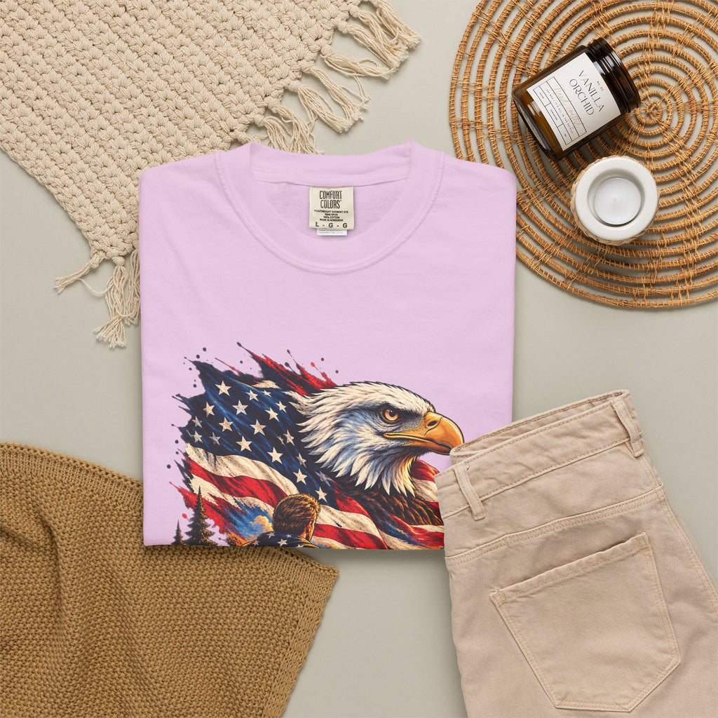 Patriotic Bald Eagle American Flag T-Shirt