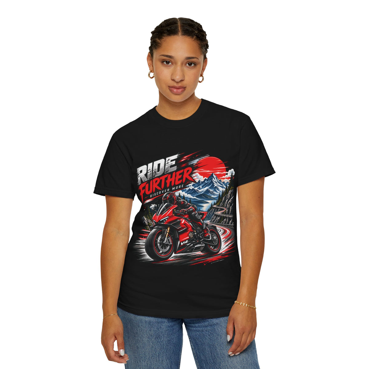 Ride Further Motorcycle Adventure T-Shirt