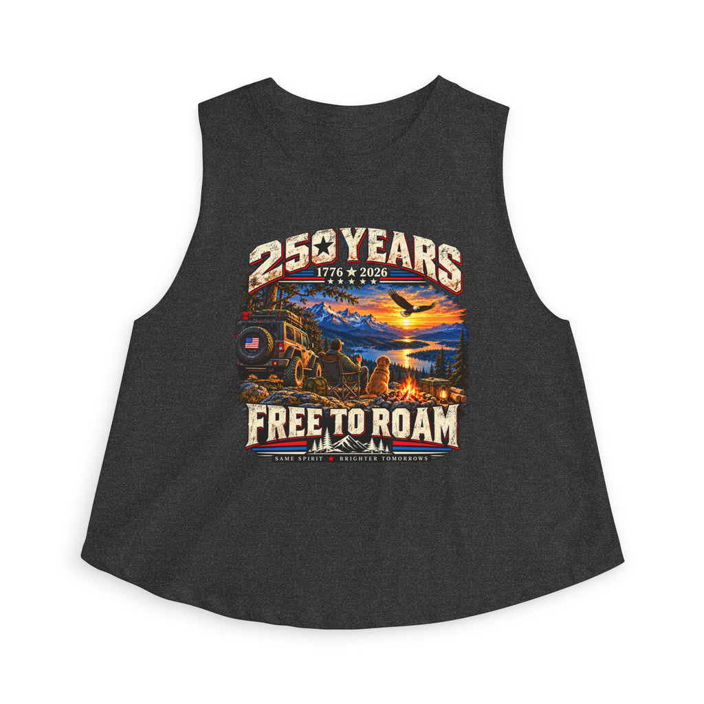 Women's Crop Top – 250 Years Free to Roam American Heritage Design