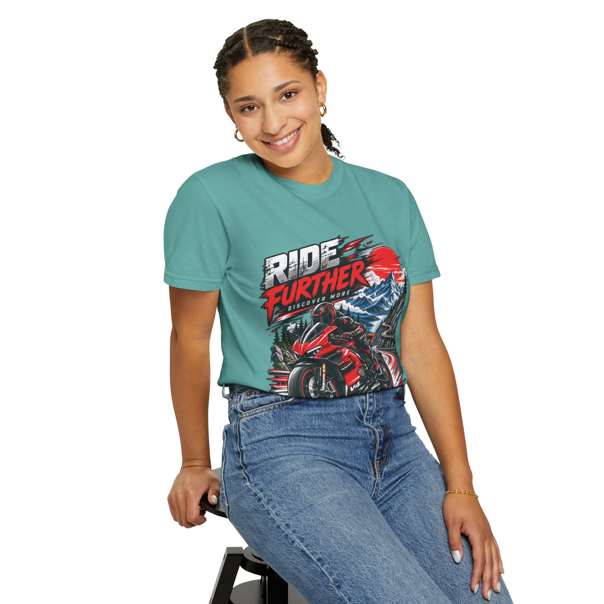 Ride Further Motorcycle Adventure T-Shirt