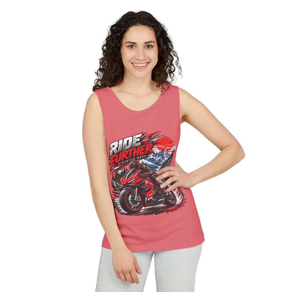 Ride Further Motorcycle Tank Top