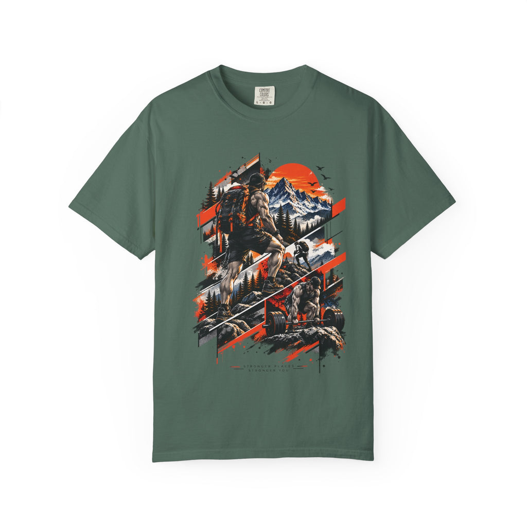 Samurai Warrior Mountain Sunset Graphic T-Shirt