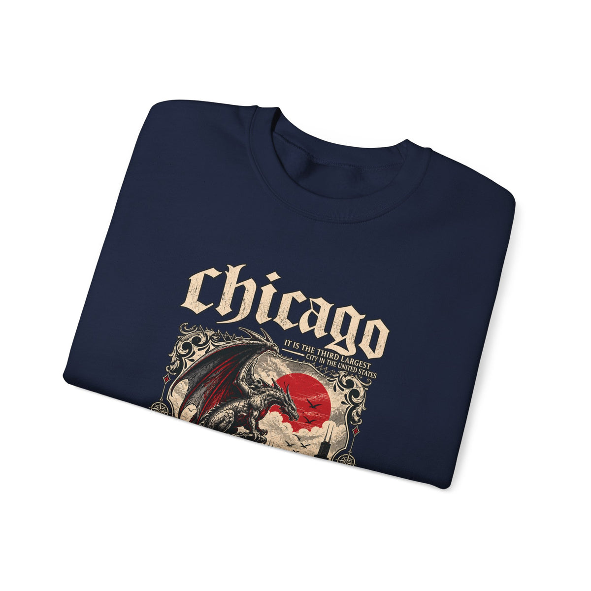 Chicago Gothic Skull Crewneck Sweatshirt