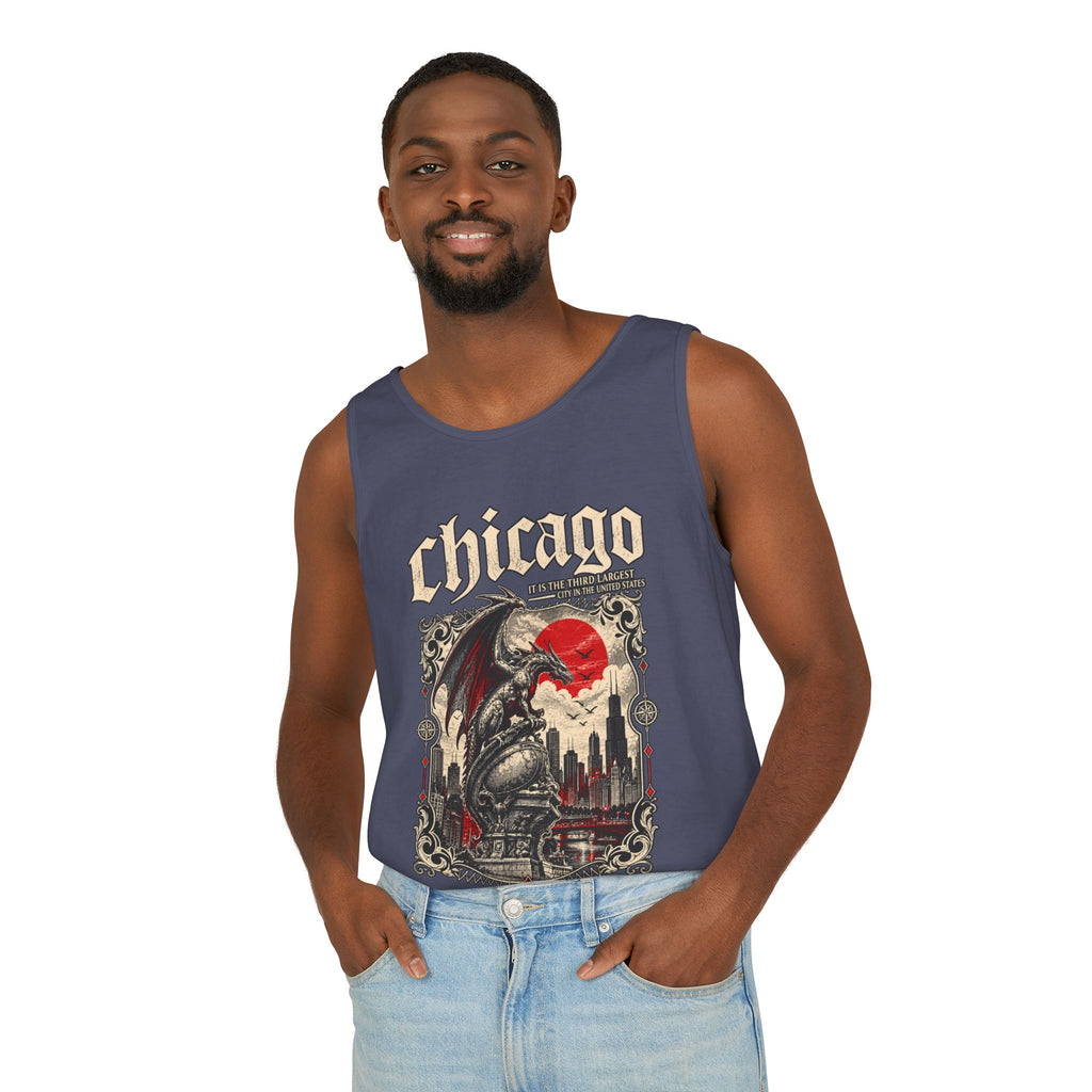 Chicago Vintage Gothic Graphic Tank Top