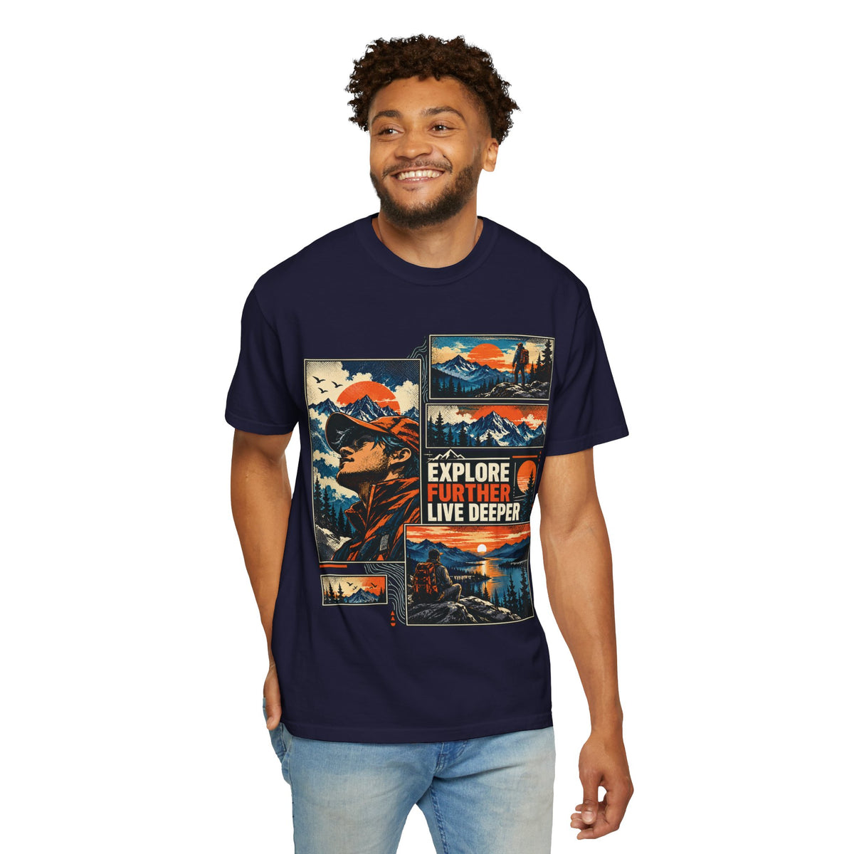 Explore Further Live Deeper Adventure Graphic T-Shirt