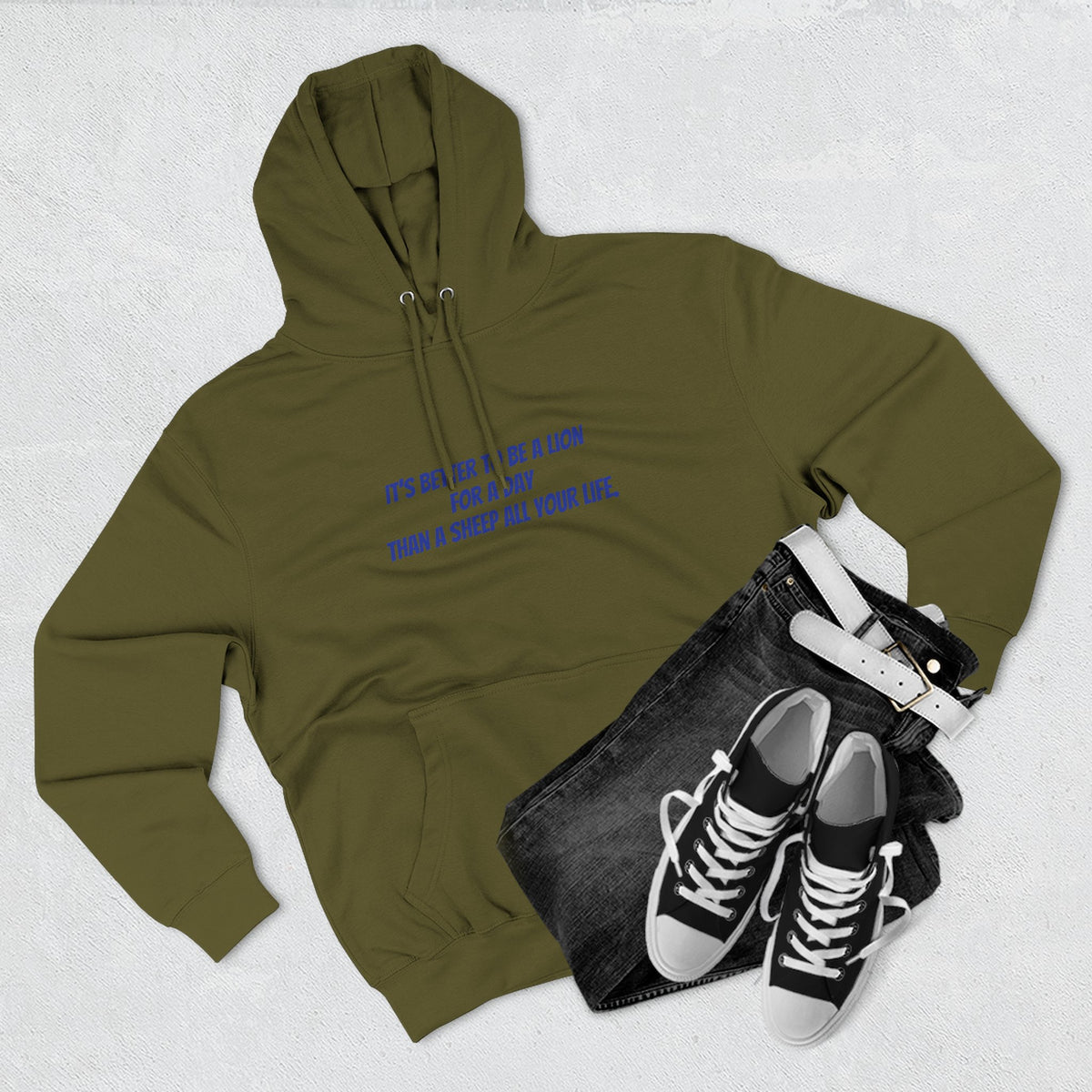 Lion Graphic Hoodie – “It’s Better to Be a Lion” Inspirational Pullover