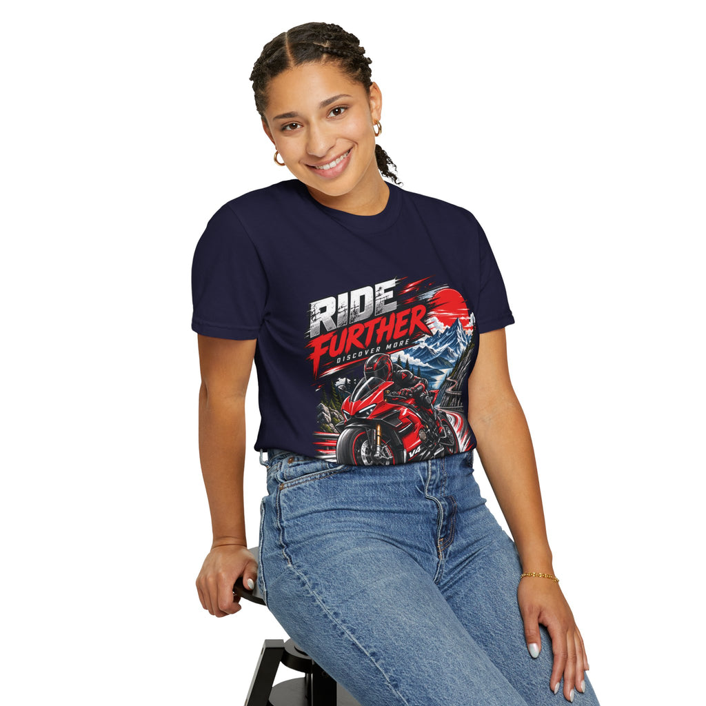 Ride Further Motorcycle Adventure T-Shirt