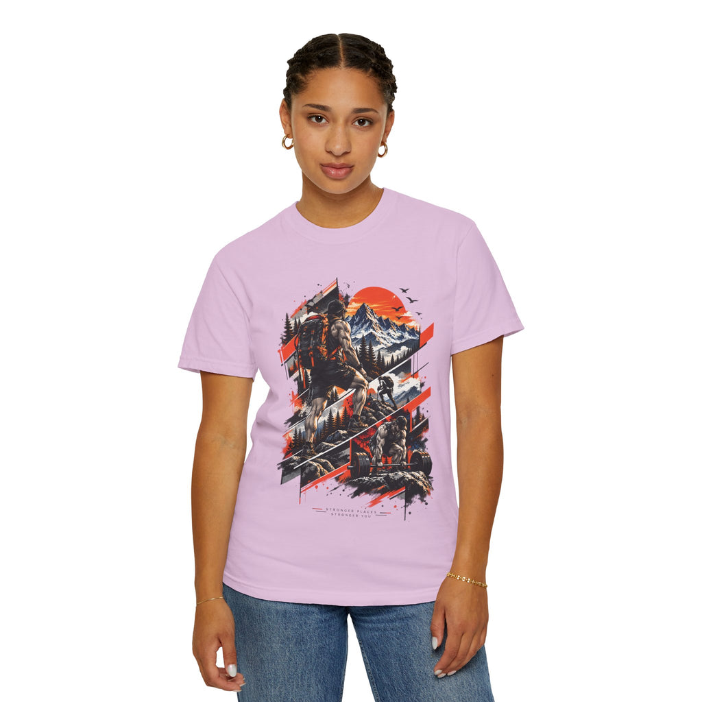 Samurai Warrior Mountain Sunset Graphic T-Shirt