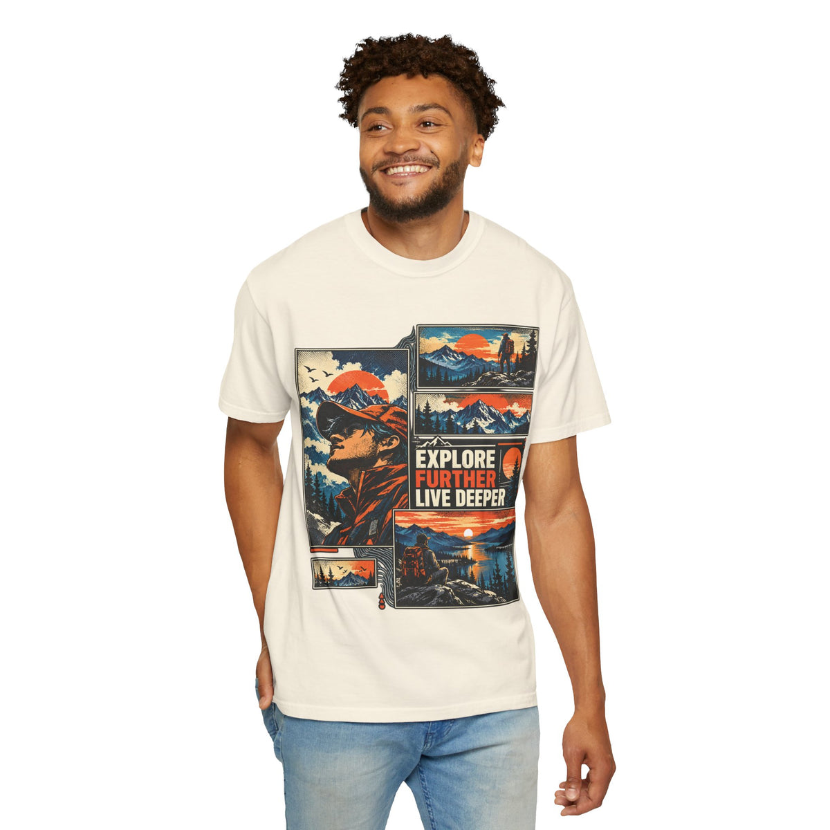 Explore Further Live Deeper Adventure Graphic T-Shirt