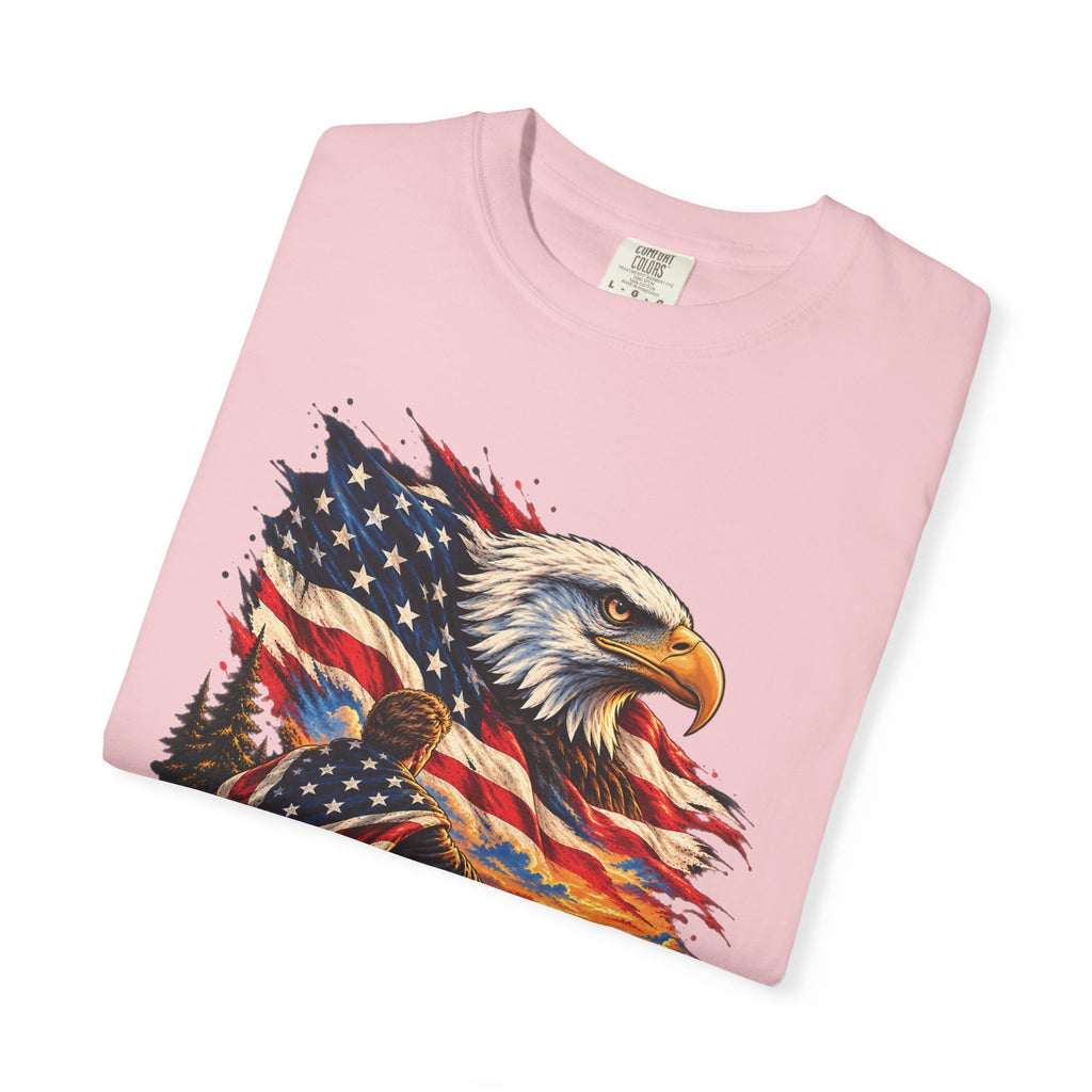Patriotic Bald Eagle American Flag T-Shirt