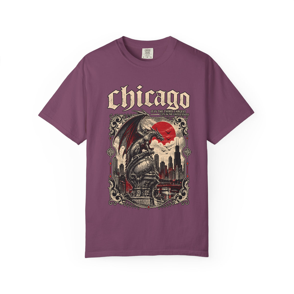 Chicago Gothic Dragon Graphic T-Shirt