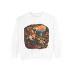 Vintage Bunny Mechanics Sweatshirt — Retro Woodland Motorcycle Crewneck